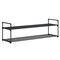 Black 2-Tier Shoe Rack Organizer Holds 10 Pairs Durable Plastic Space Saving